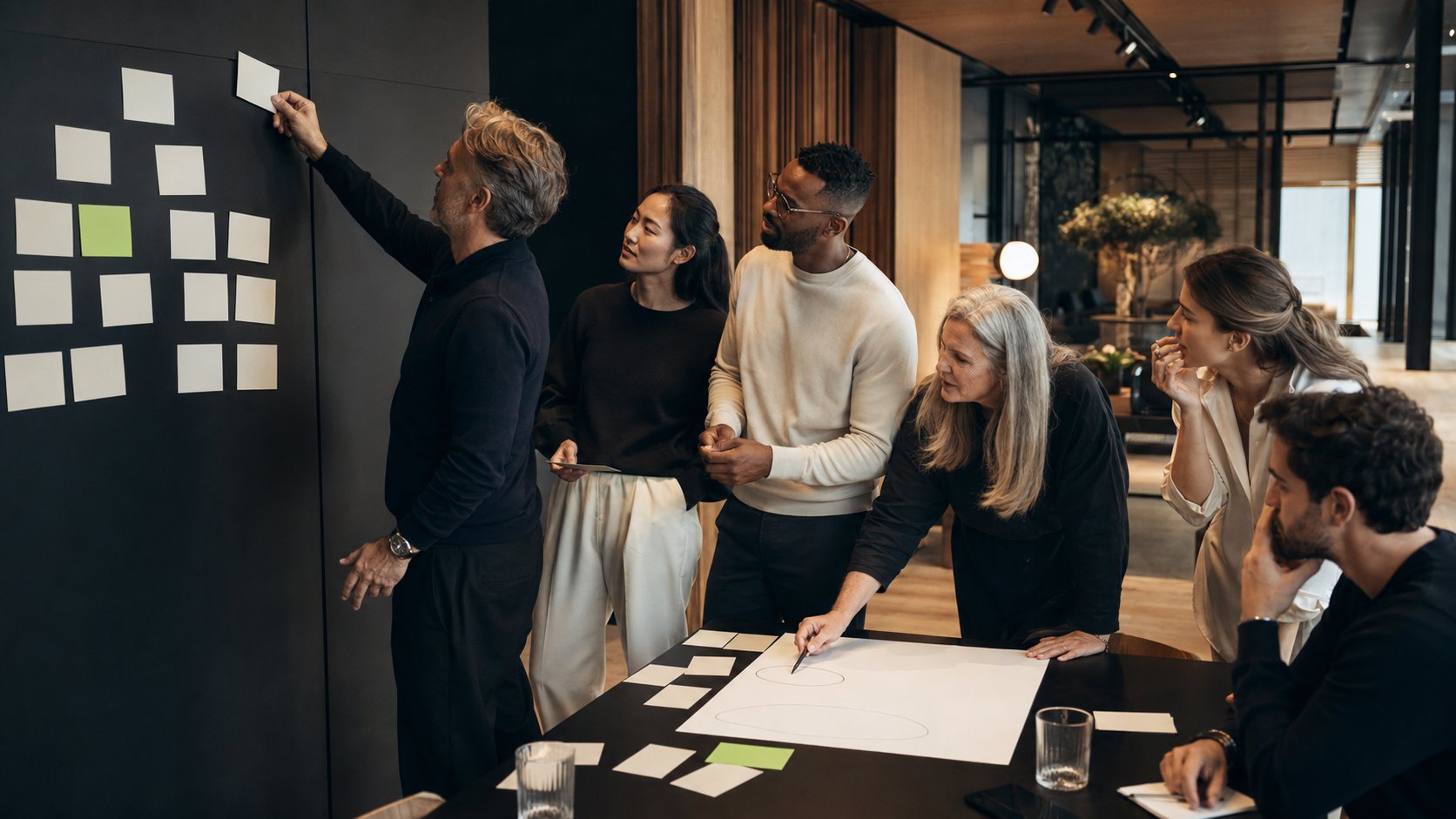 A working session where founders map ideas together
